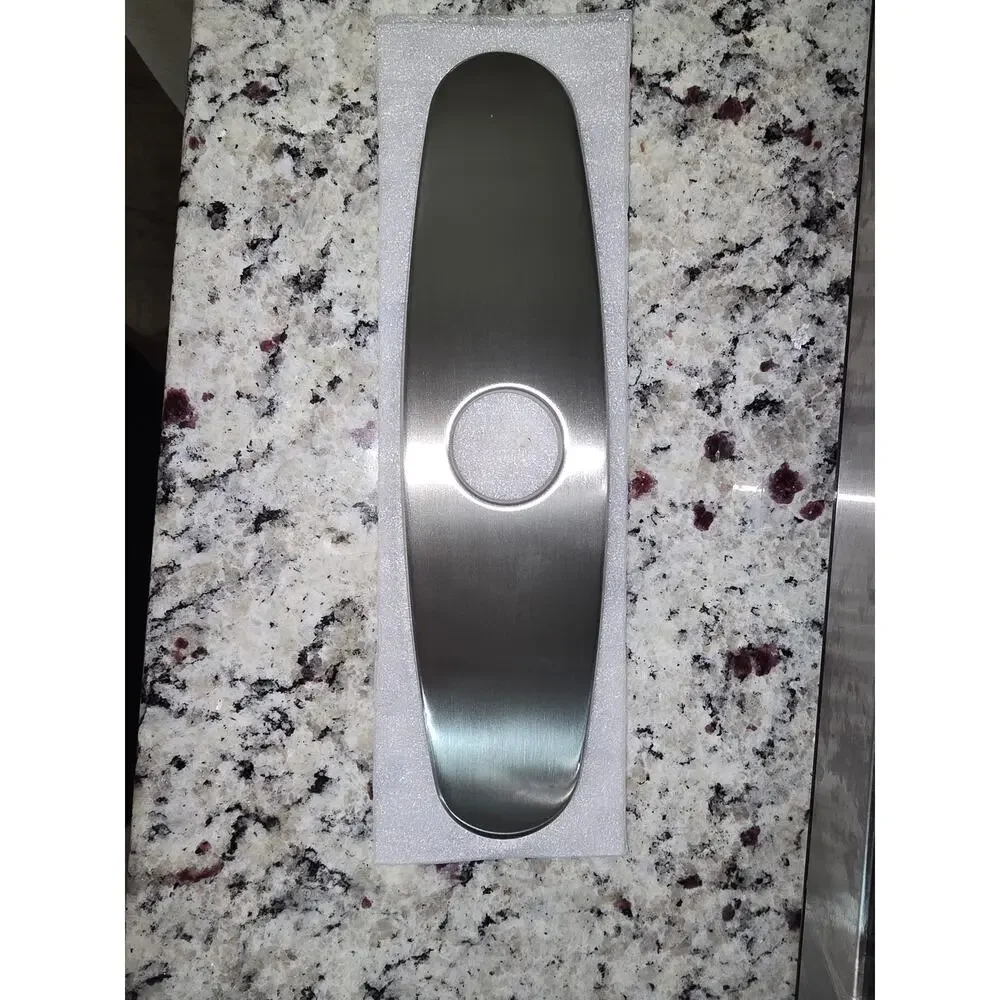 Brushed Nickel Kitchen Faucet Deck Plate nwot